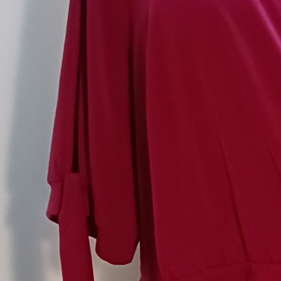 Dress women's plus size dark pink dress - Picture 4 of 7